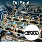 Set of 5 Oil Seal Rotary Shaft Seal NBR Rubber 18x25x7mm