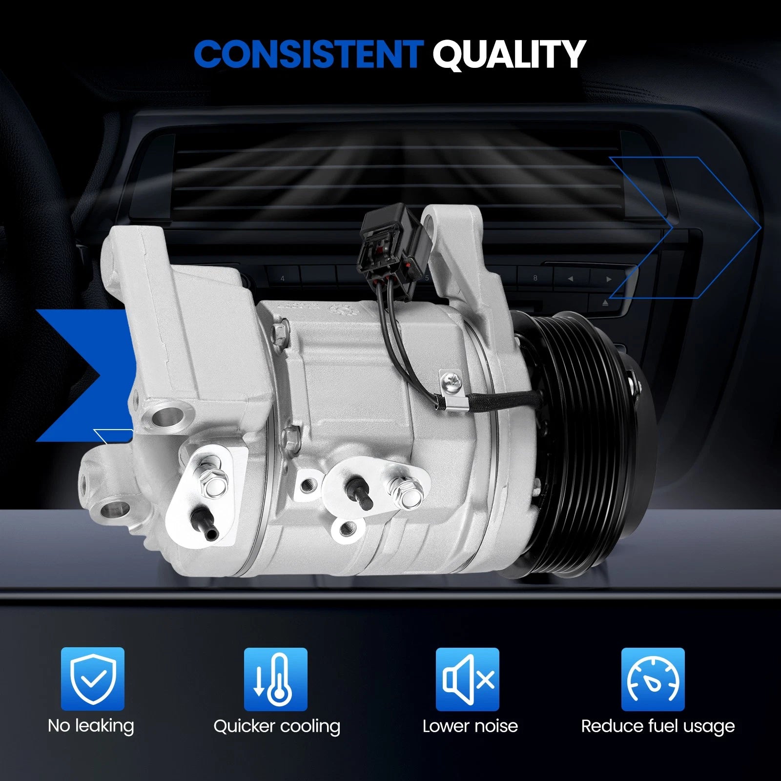 A/C Compressor CO21685C for Cadillac CTS ATS (2010–2015) 3.0L 3.6L