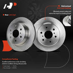 Set of 2 Rear Brake Rotors & Pads for GMC Cadillac Chevrolet