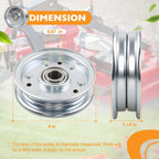 Idler Flat Pulley for King Kutter RFM Series Lawn Mower (4' 5' 6')