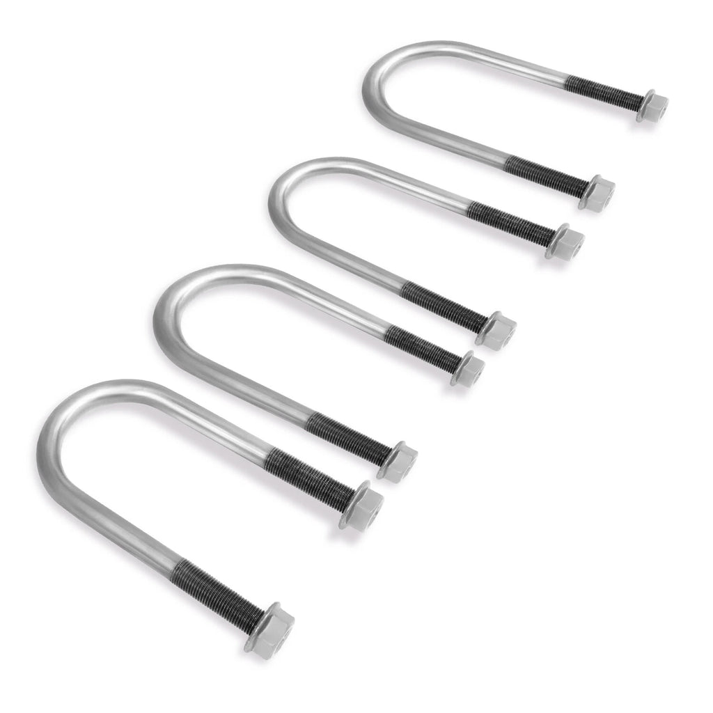 Set of 4 Trailer U Bolt Kit for 2 Inch Axle Tube (6 Inch Long)