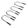 Set of 4 Trailer U Bolt Kit for 2 Inch Axle Tube (6 Inch Long)