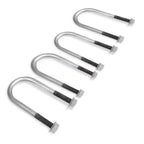 Set of 4 Trailer U Bolt Kit for 2 Inch Axle Tube (6 Inch Long)