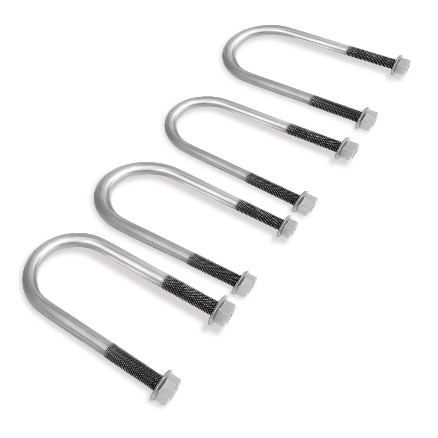 Set of 4 Trailer U Bolt Kit for 2 Inch Axle Tube (6 Inch Long)