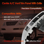 Instrument Air Vent Finish Panel for Toyota Land Cruiser Lexus (2003-2009)