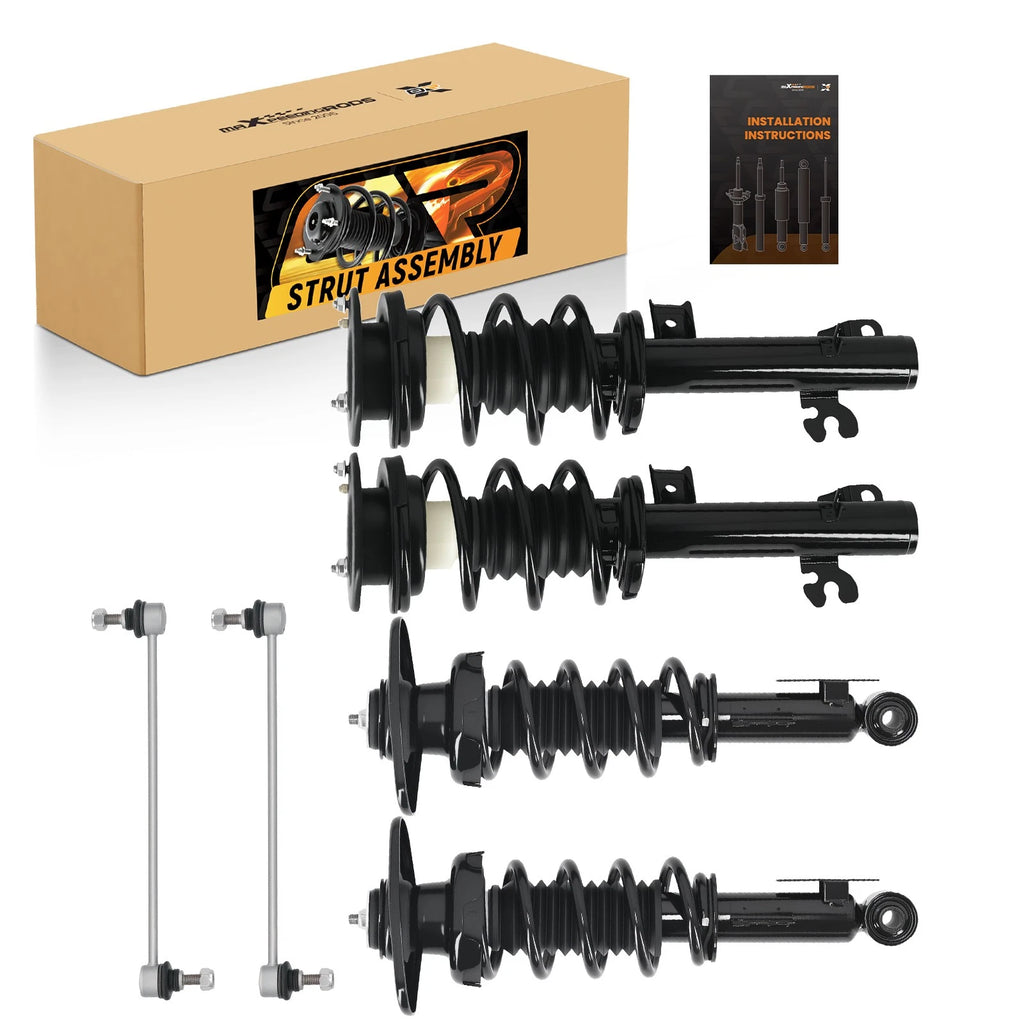 Front Rear Struts w/Coil Springs Sway Bar Links Kit for Mini Cooper (2007–2015)