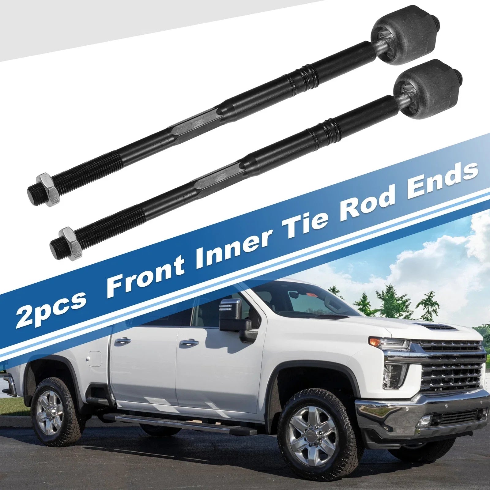 2 x Front Inner Tie Rod End Links for Chevrolet Equinox (2010-2017)