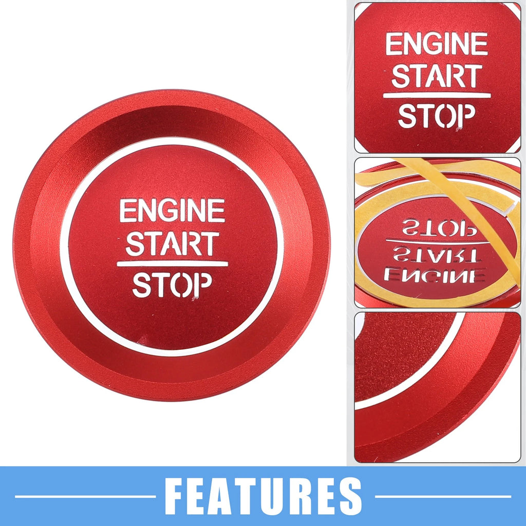 Engine Start Stop Ignition Button Trim Sticker for Honda Accord (2018–2022) Red