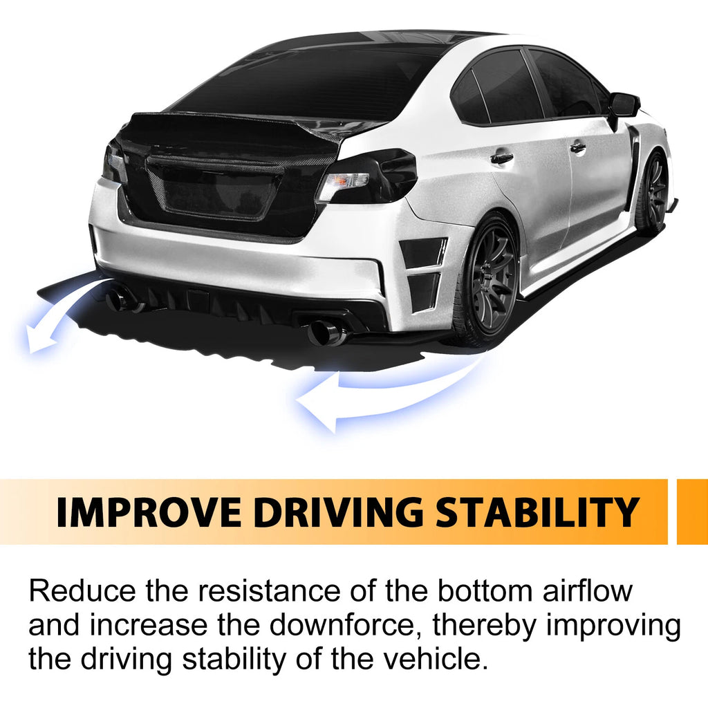 Rear Spat Bumper Valance Lip Spoiler for Subaru WRX STI (2015–2021)