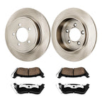 Rear Solid Rotors and Ceramic Pads Kit for Ford Explorer (2006–2010)