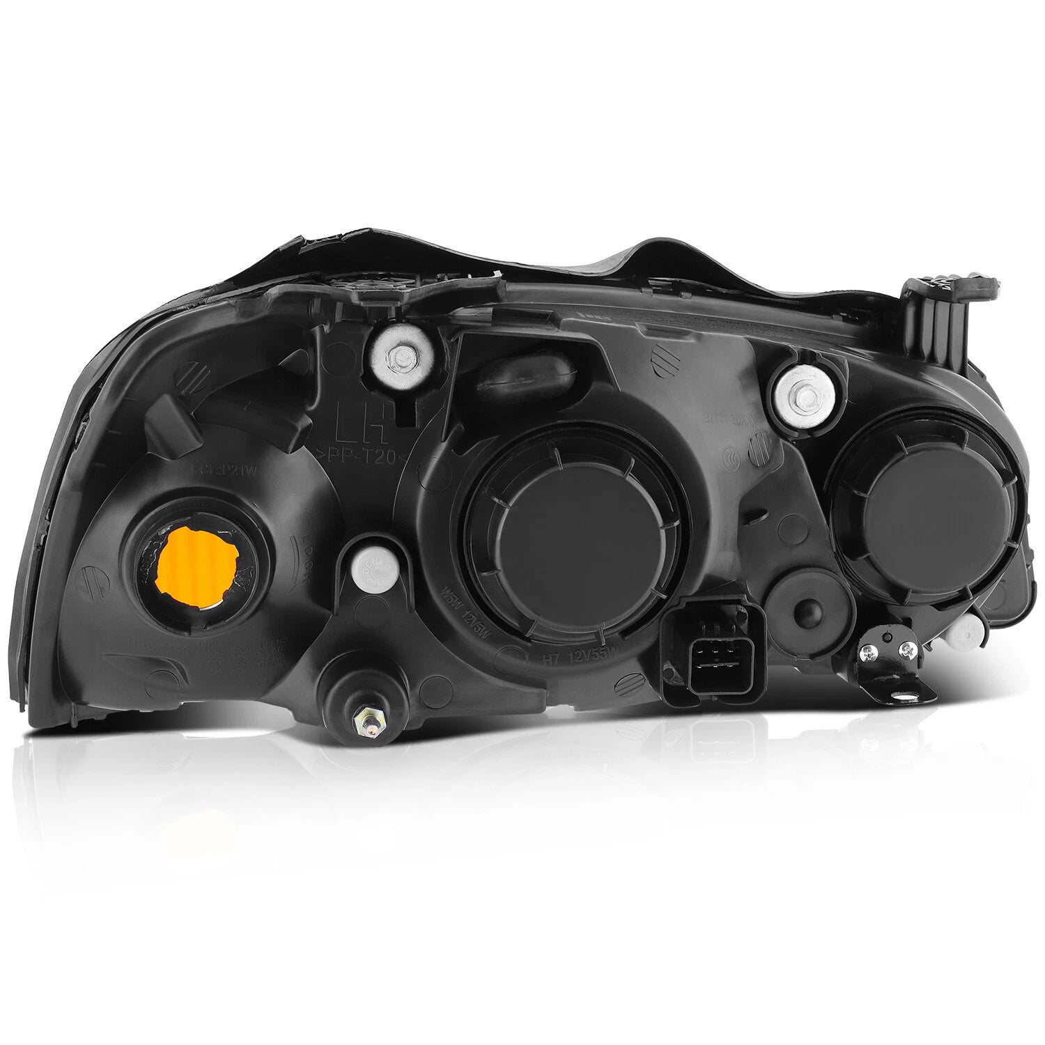 Headlight Assembly for Hyundai Elantra (2004-2006) Black Housing Pair