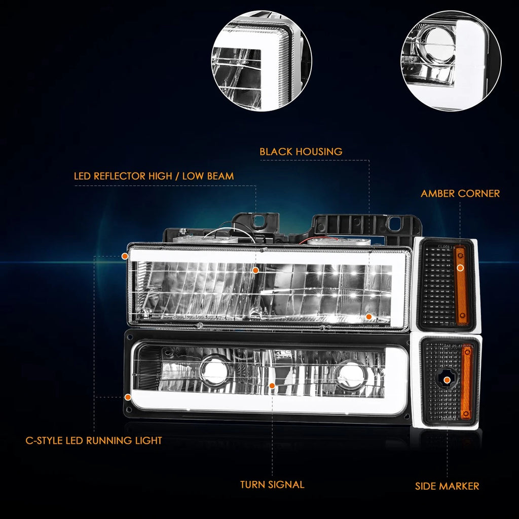 Right Side HID Projector Headlight for Chevy Traverse (2018–2021) Chrome