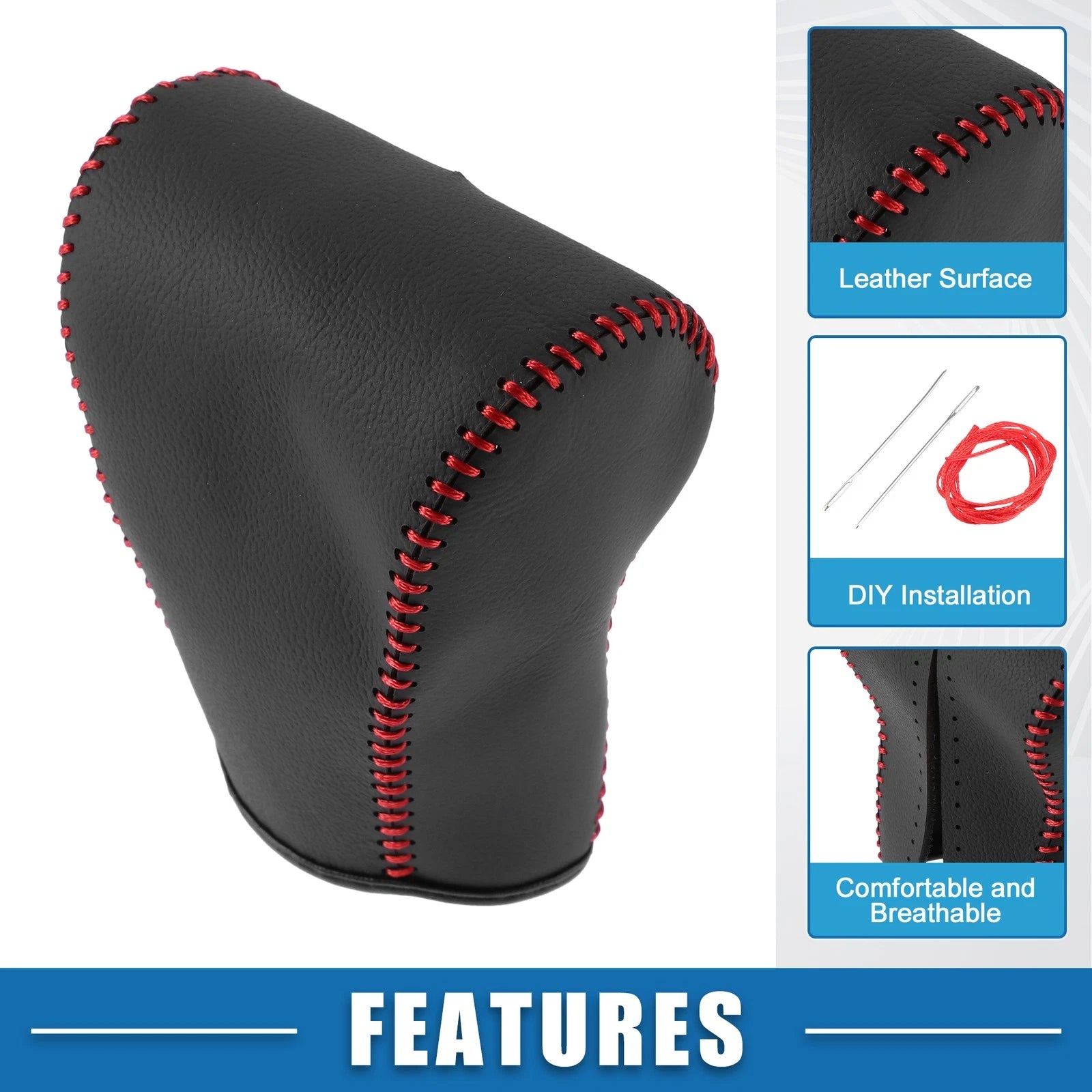 Gear Shifting Knob Cover for Hyundai Tucson (2006–2013) Black Red