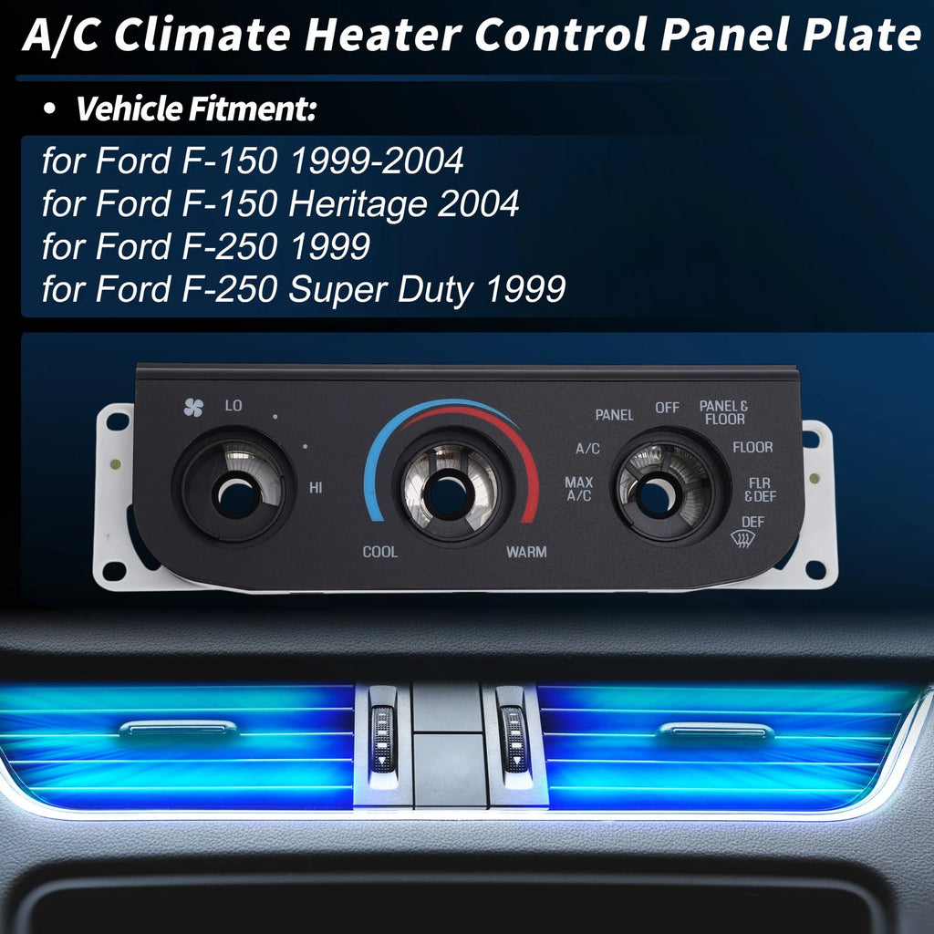 A/C Climate Heater Control Panel Plate for Ford F-150 (2004–2008) OE 2L3Z-19980-BA