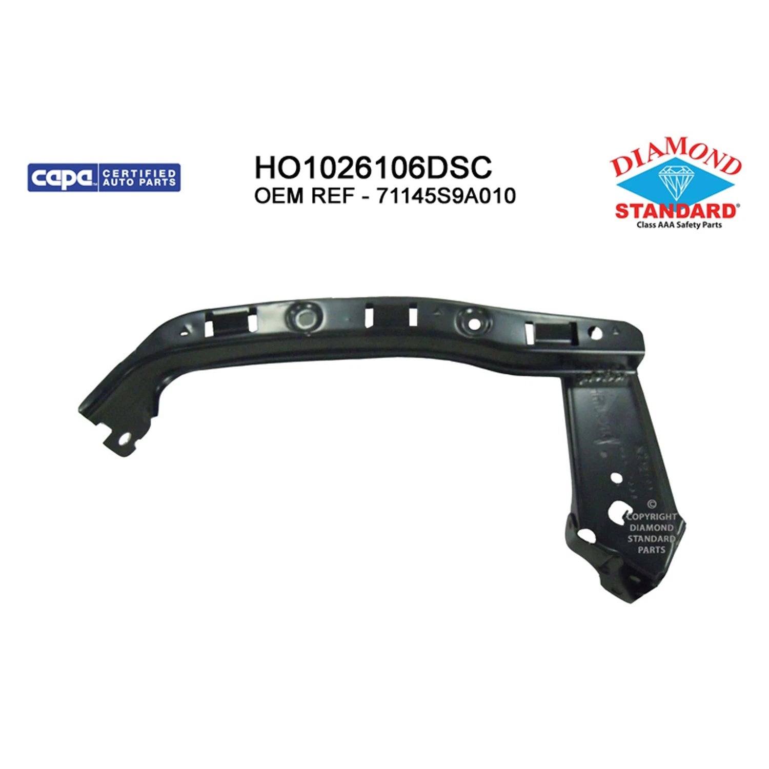 Replacement Steel Front Driver Side Outer Bumper Cover Support for Ford (1999–2007)