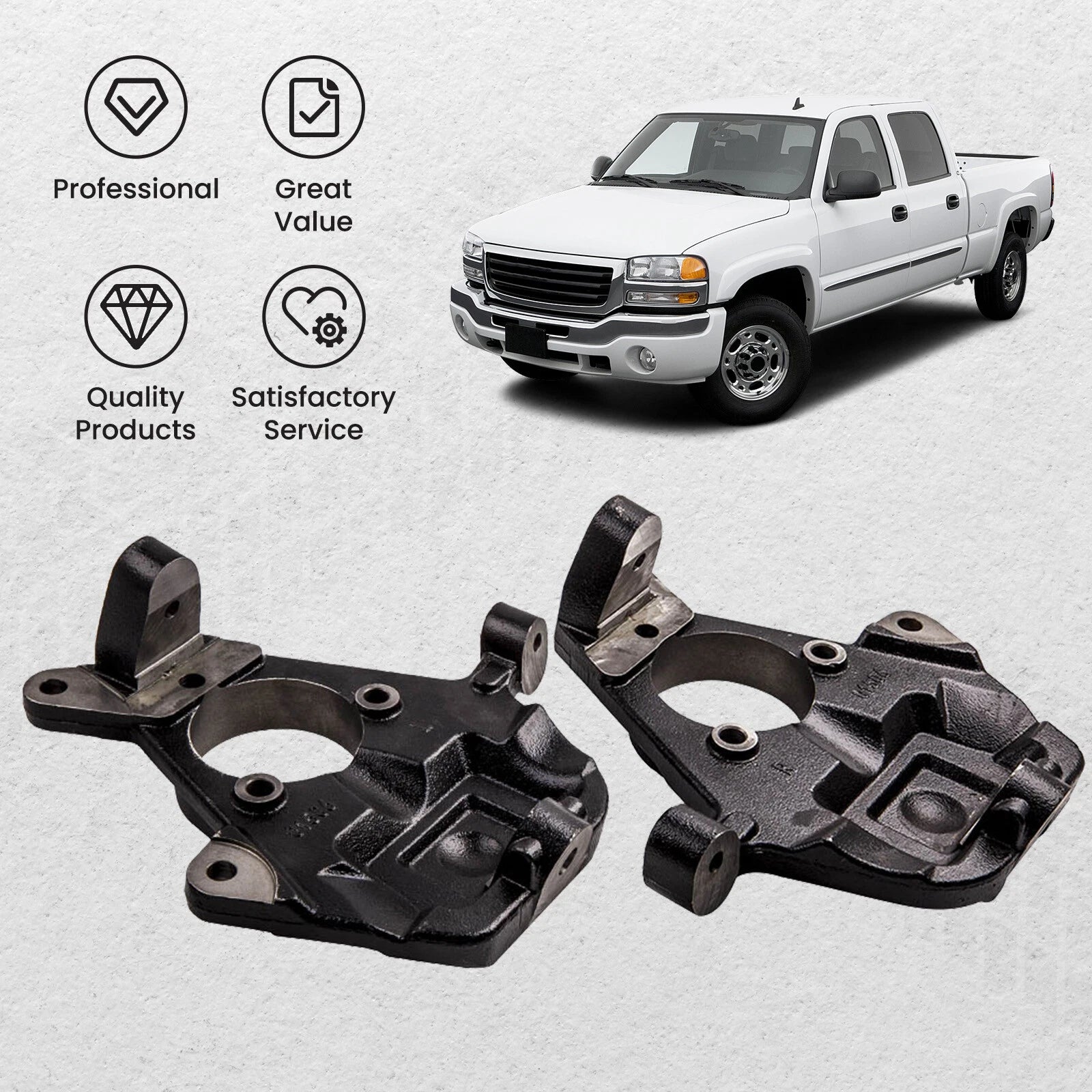 2" / 6" Drop Axle Flip Lowering Kit for Chevy Silverado GMC Sierra 1500 (1999–2006)