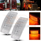 2X 6" Clear Lens Amber LED Side Marker for Universal Truck Trailer