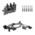 Set of 6 Denso Ignition Coil Wires & NGK Platinum Spark Plugs for Sable (1996–2005)