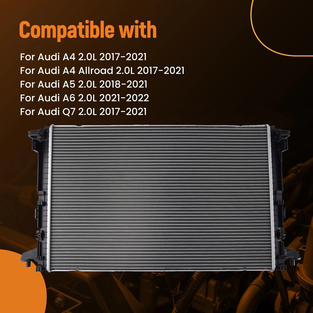 Aluminum Engine Radiator for Audi A6 2.0L (2021–2022) 8W0121251L CU13665