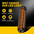 12PCS Amber LED Marker Side Lights for Trailer Truck RV Pickup EV