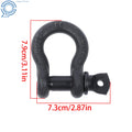 Set of 4 1/2" Bow-Shaped D Ring Anchor Shackles 2 Ton Capacity