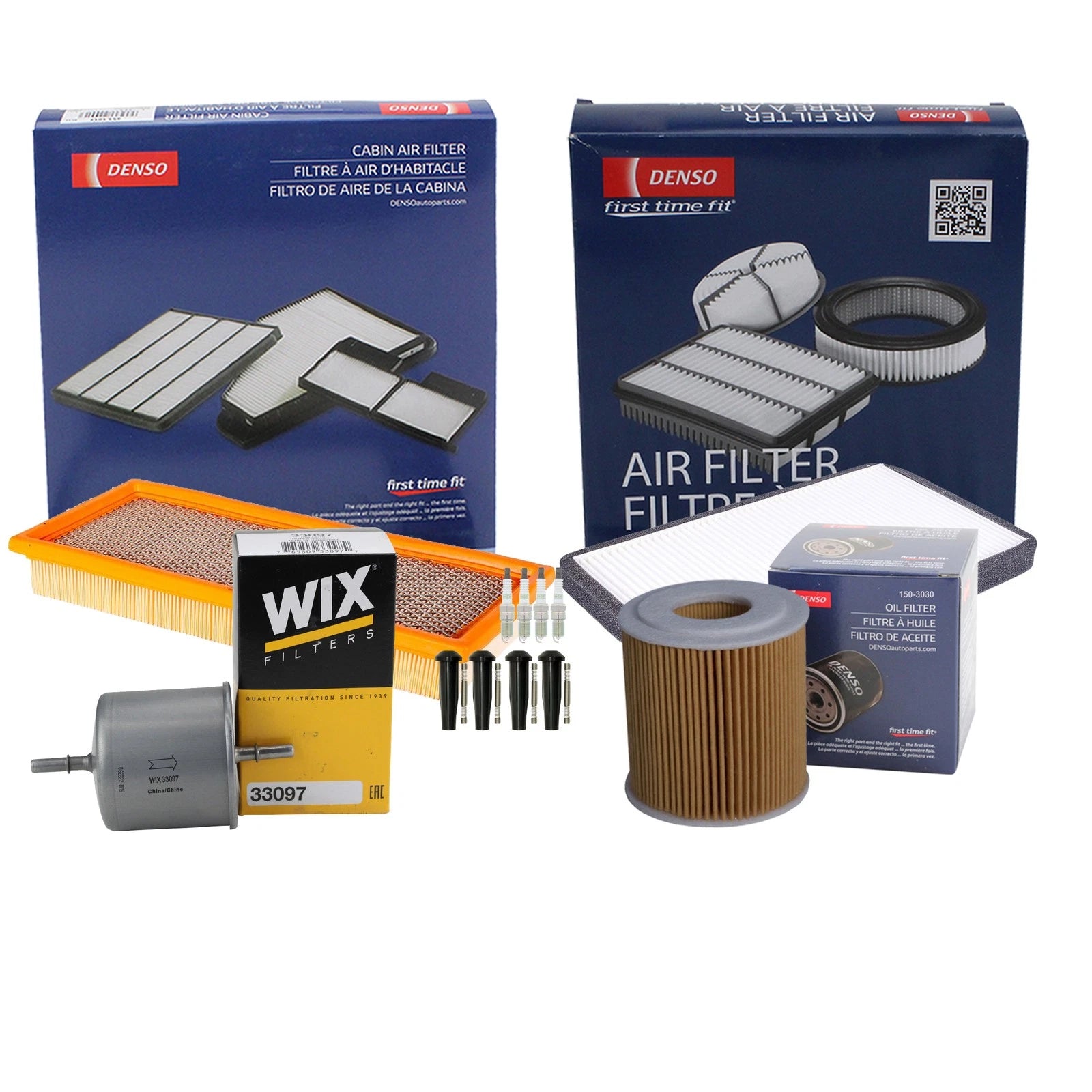 Tune Up Kit with 4 Spark Plugs & Boots for Ford Escape/Mariner/Tribute (2001–2012)