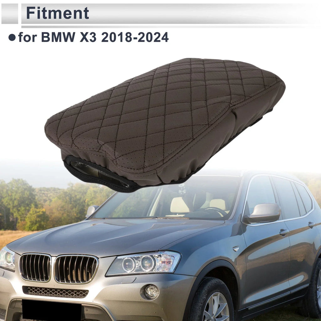 Car Center Console Cover for BMW X3 Deep Brown 1 Pc (2018-2024)