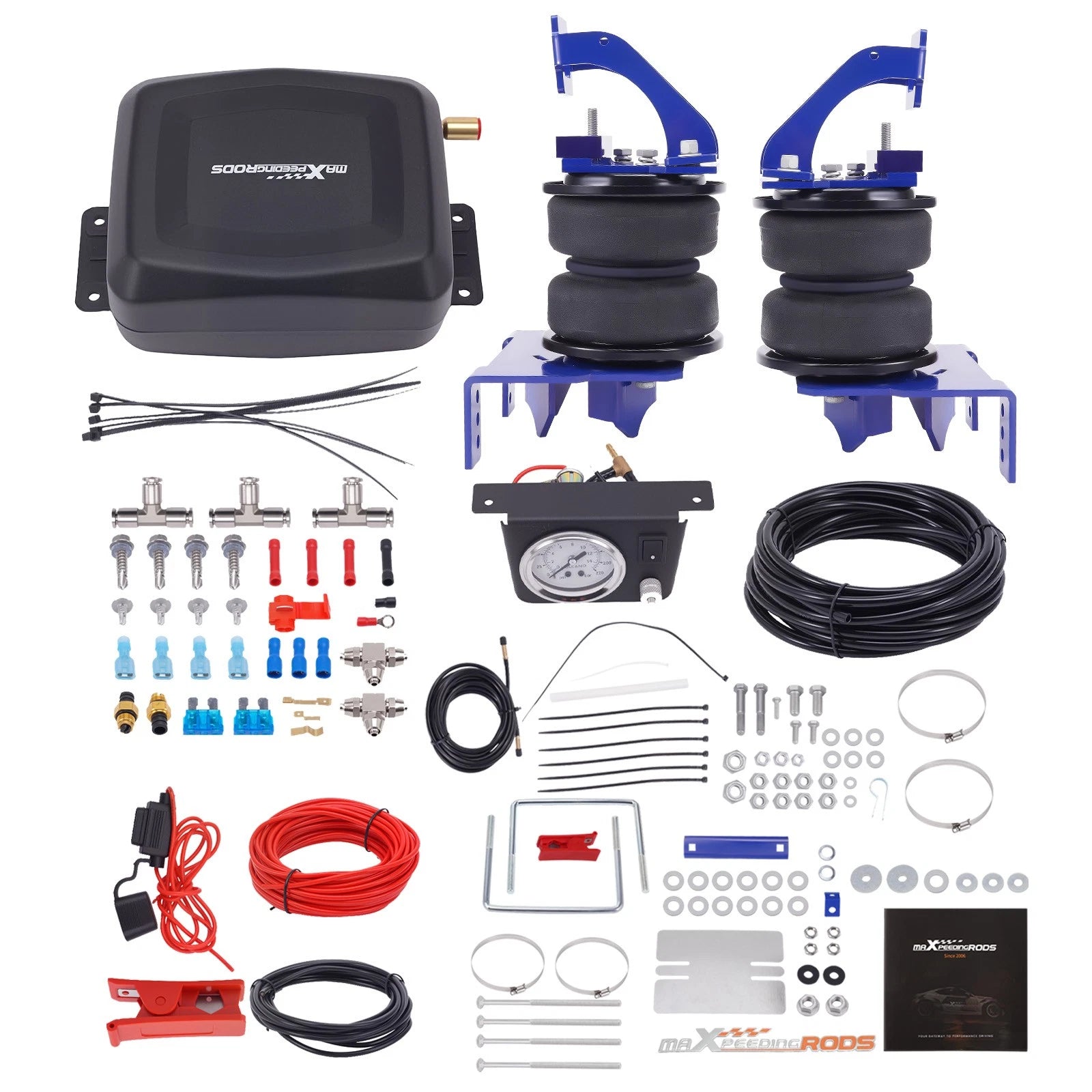 Air Suspension Kit + Air Compressor for Ford F250 Pickup 2WD (2011–2016)