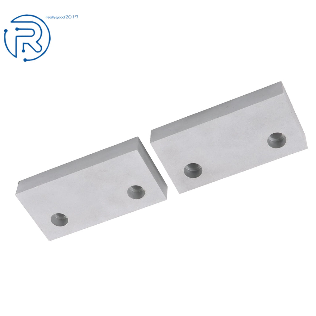 Set of 2 Machinable Soft Clamps for 6" Mill Vise (6In×3In×1In) Aluminum
