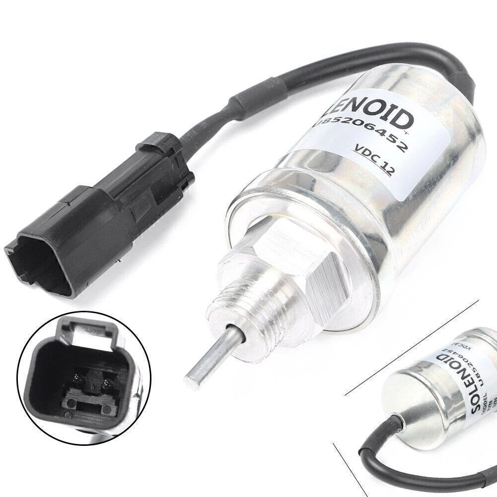12V Fuel Shut Off Solenoid for Perkins 403C-11, 403C-15, 404C-22, 404C-22T