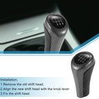 6 Speed Manual Gear Shift Knob for BMW 1 3 5 6 Series (E81) Black Silver Tone