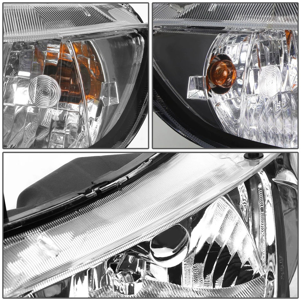 Pair of Black Housing Clear Side Headlights for Honda Civic FD/FA (2006–2011)