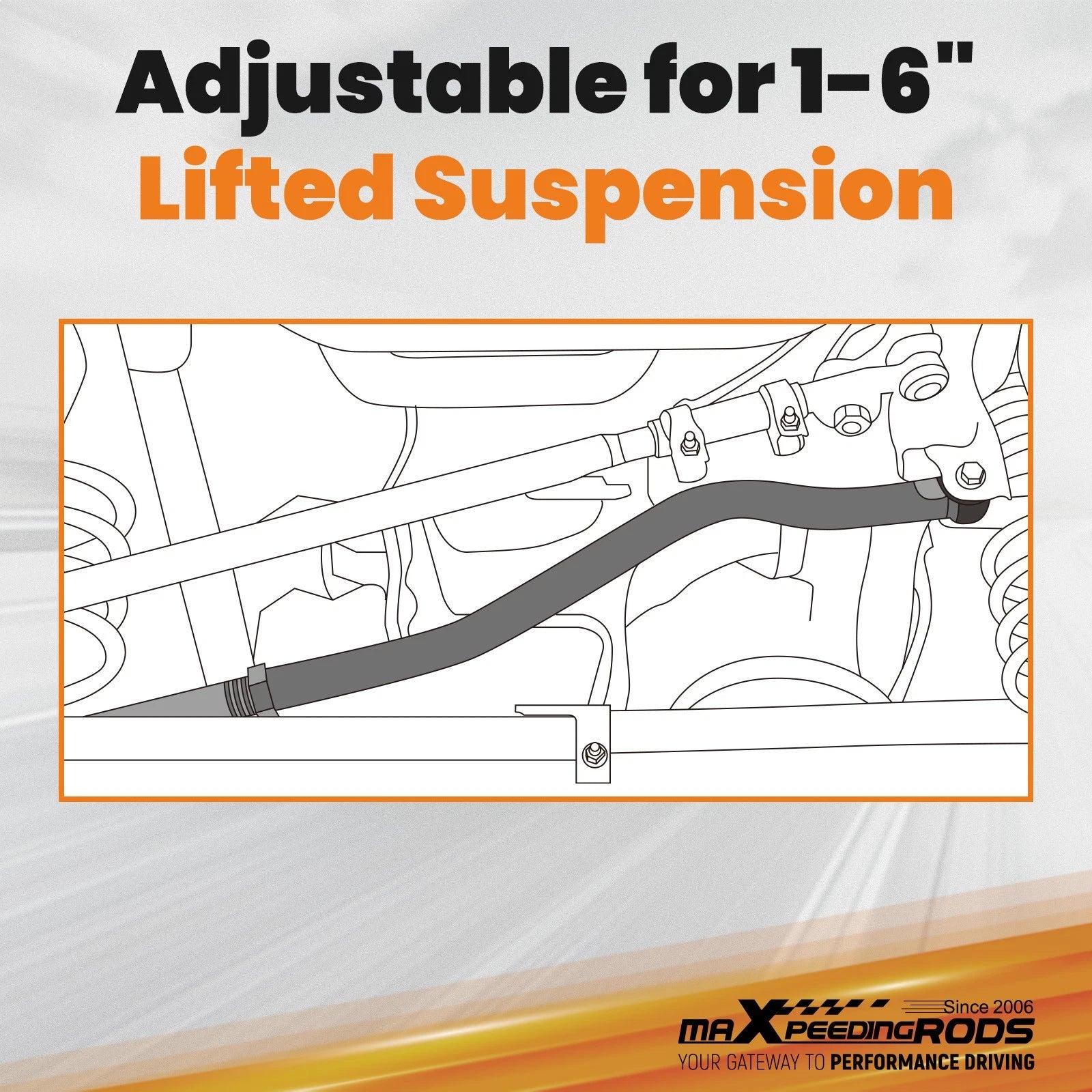 Adjustable Rear Track Bar for Jeep Wrangler TJ (1997-2006)