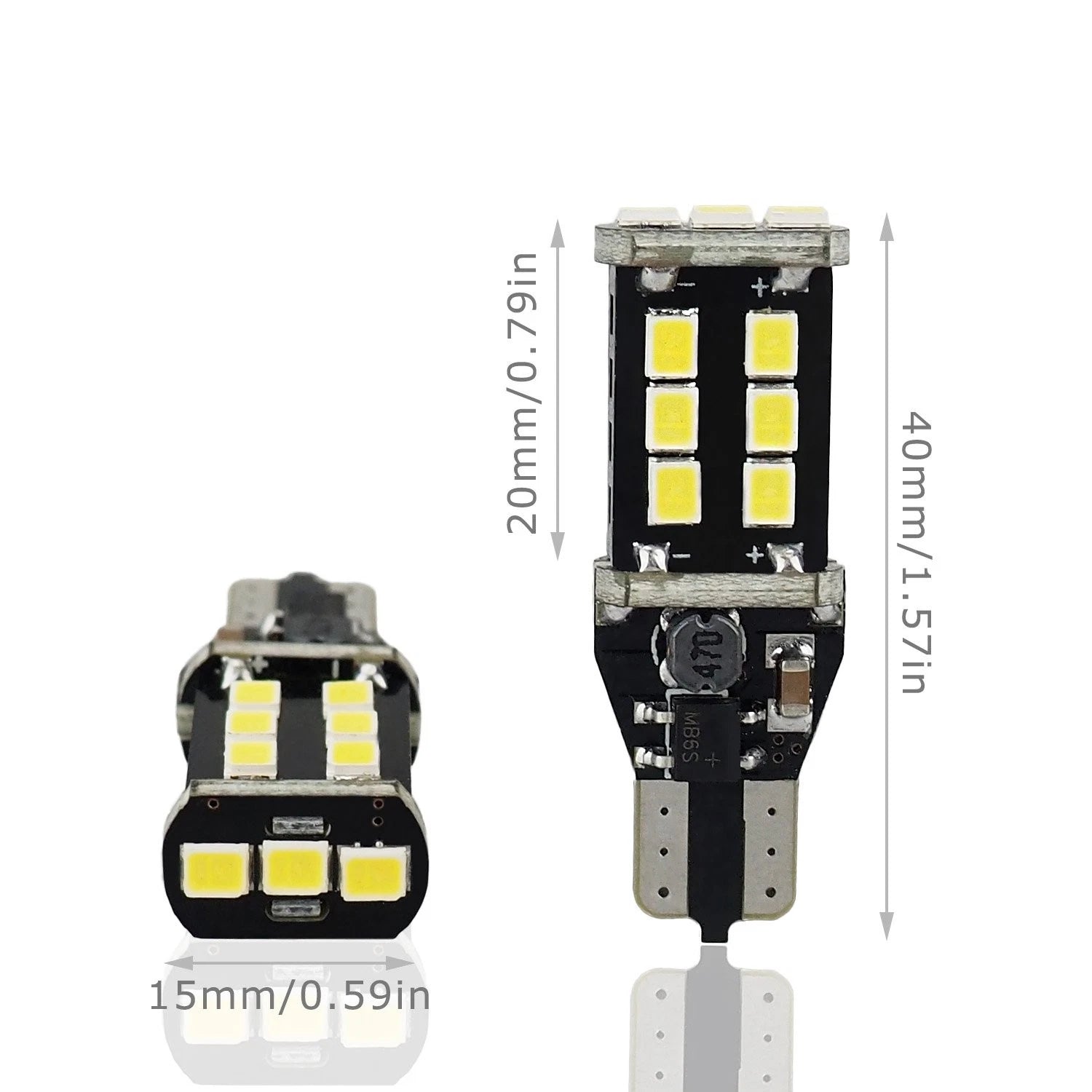 T15 LED Reverse Backup Light Bulbs for GMC Ford Chevy (YYYY–YYYY)