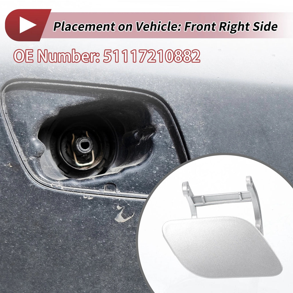 Washer Nozzle Cover Cap for BMW 740i (No. 51117210882) Silver Tone