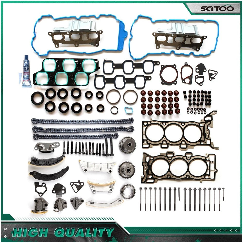 Timing Chain Kit & Head Gasket Bolt Set for GMC Acadia, Buick Enclave (2007–2008)