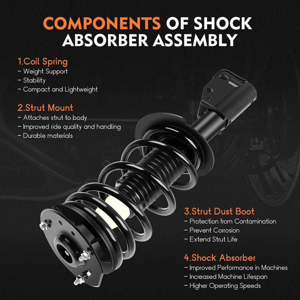 2X Complete Struts Shocks Springs & Mounts for Chevy Cavalier (1999–2005)