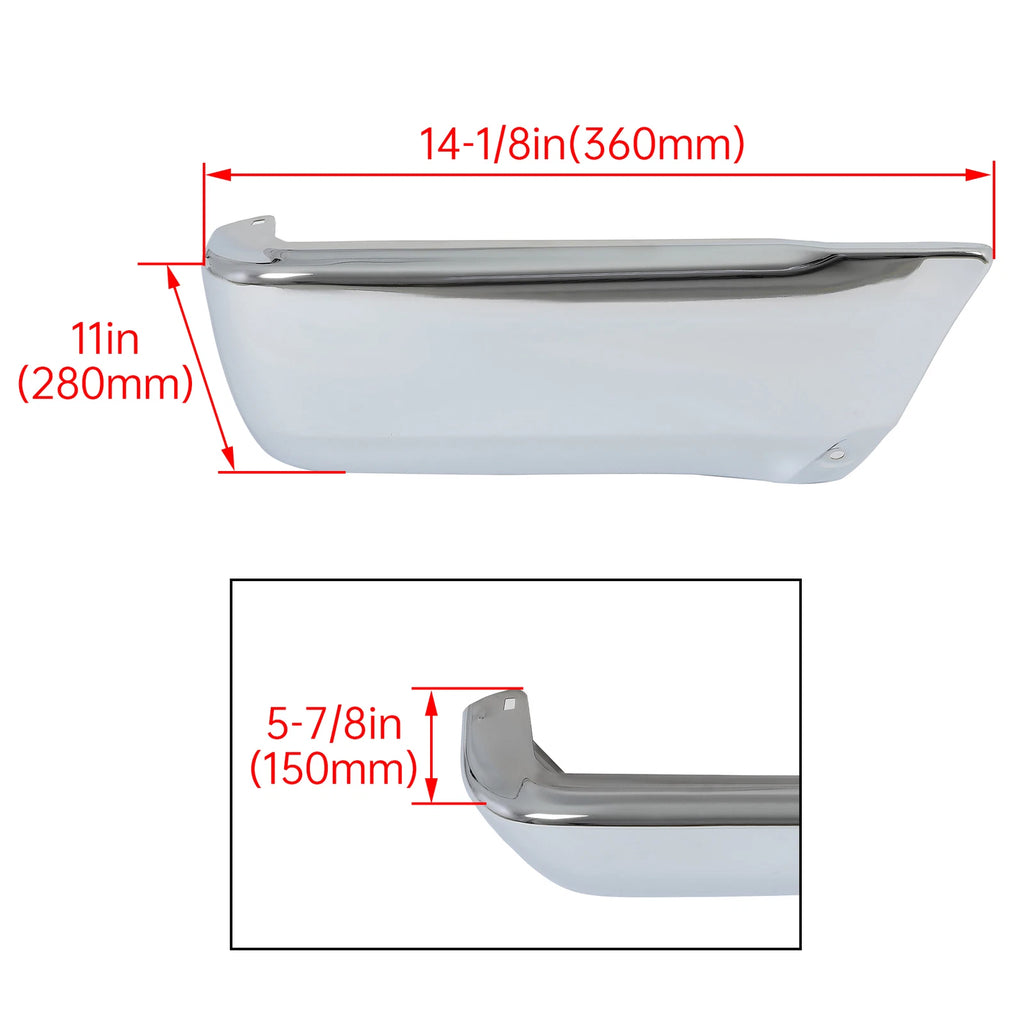 Step Bumper with Ends for Toyota 4Runner (1996–2002) Chrome Steel