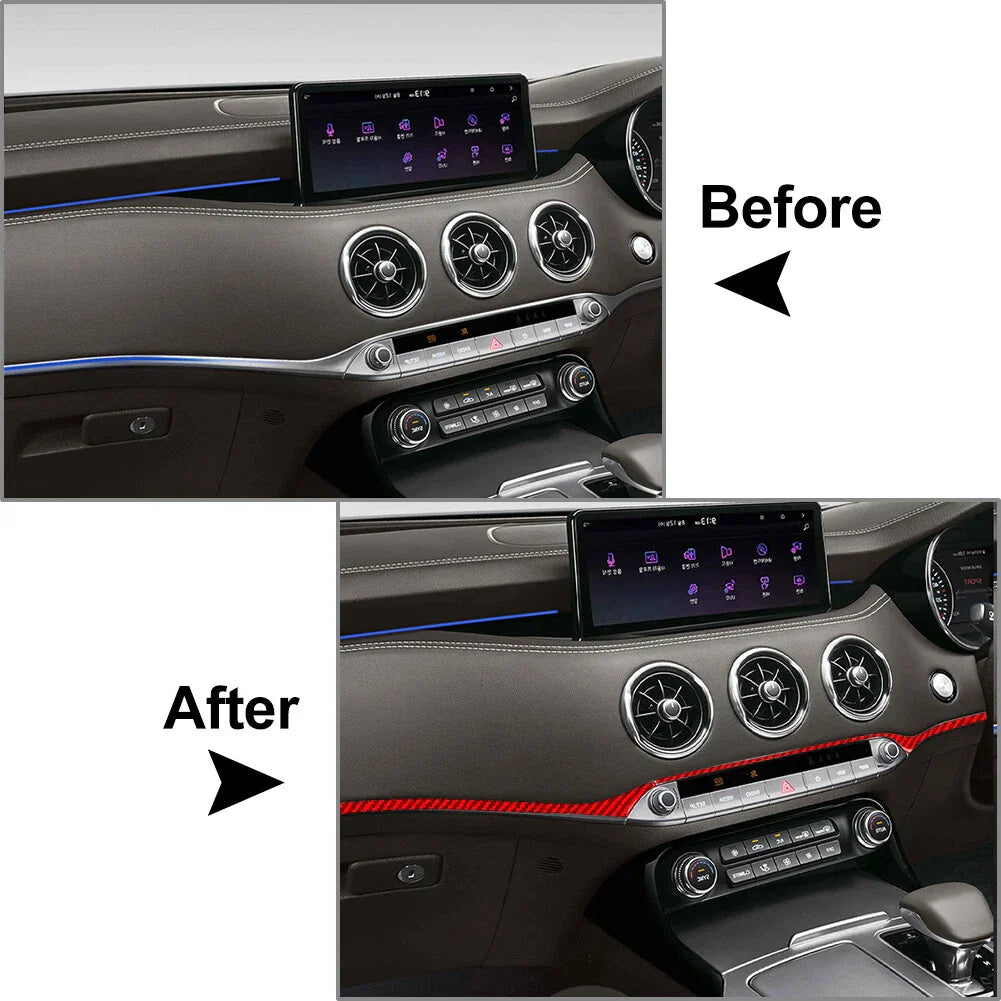 Dashboard Panel Cover Trim Strips Red for Kia Stinger (2018-2023)