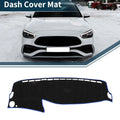 Dashboard Cover Mat for Mercedes Benz S Class W222 2014-2020 Black Blue