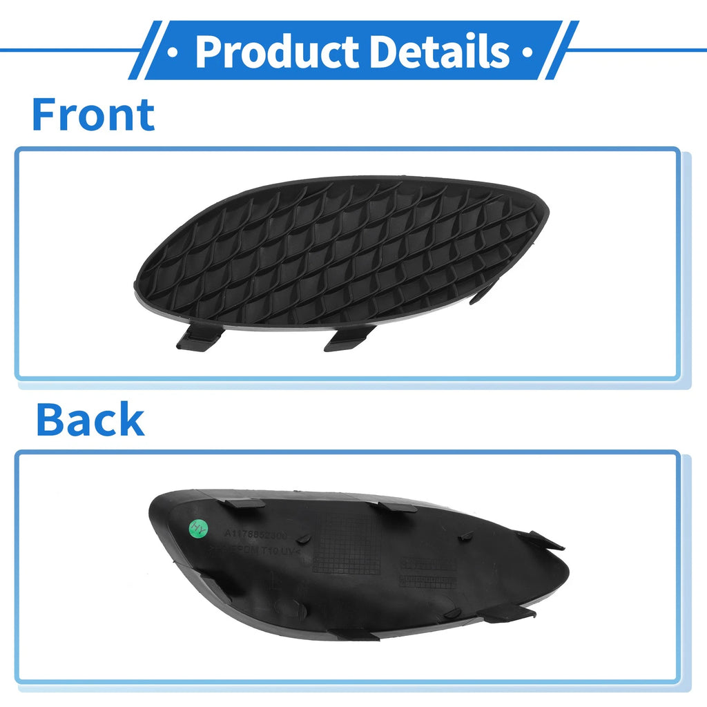 1 Pc Fog Light Grill for Mercedes-Benz CLA250 (2014–2019) No.1178852300 Black