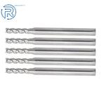 Set of 5 Carbide End Mills for Various Applications (3/32", 4 Flute)
