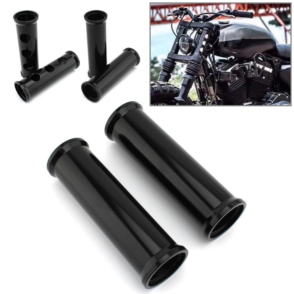 2 Pcs Front Fork Cover for Harley 883 1200 (2000–2021) Aluminum Black