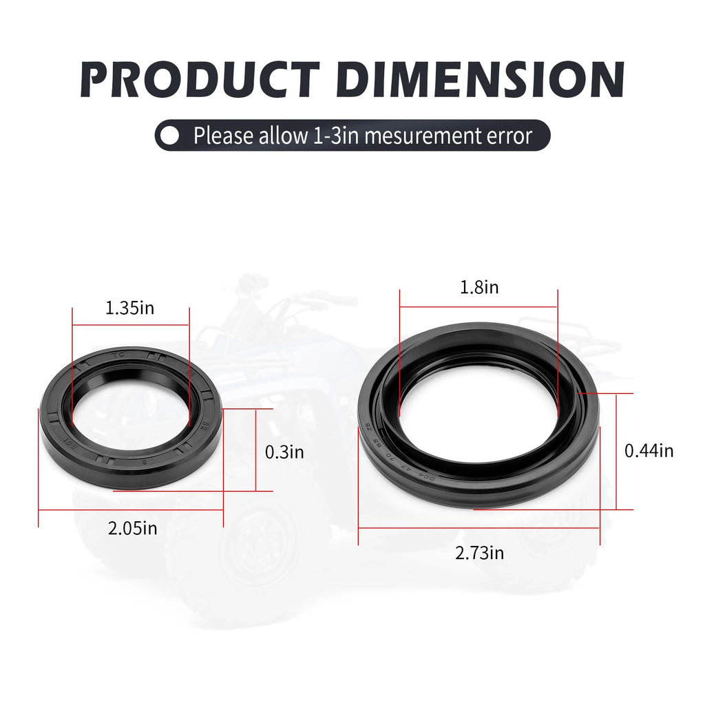 Rear Brake Drum Seals for Yamaha Big Bear YFM250 (2007–2009) / YFM400 (2000–2006)