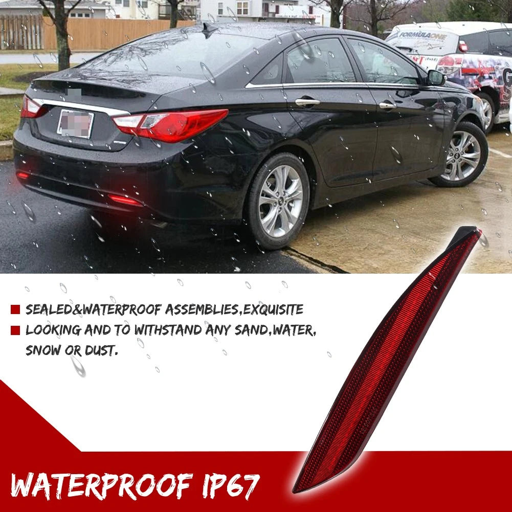 LED Rear Bumper Reflectors for Hyundai Sonata (2011–2014)