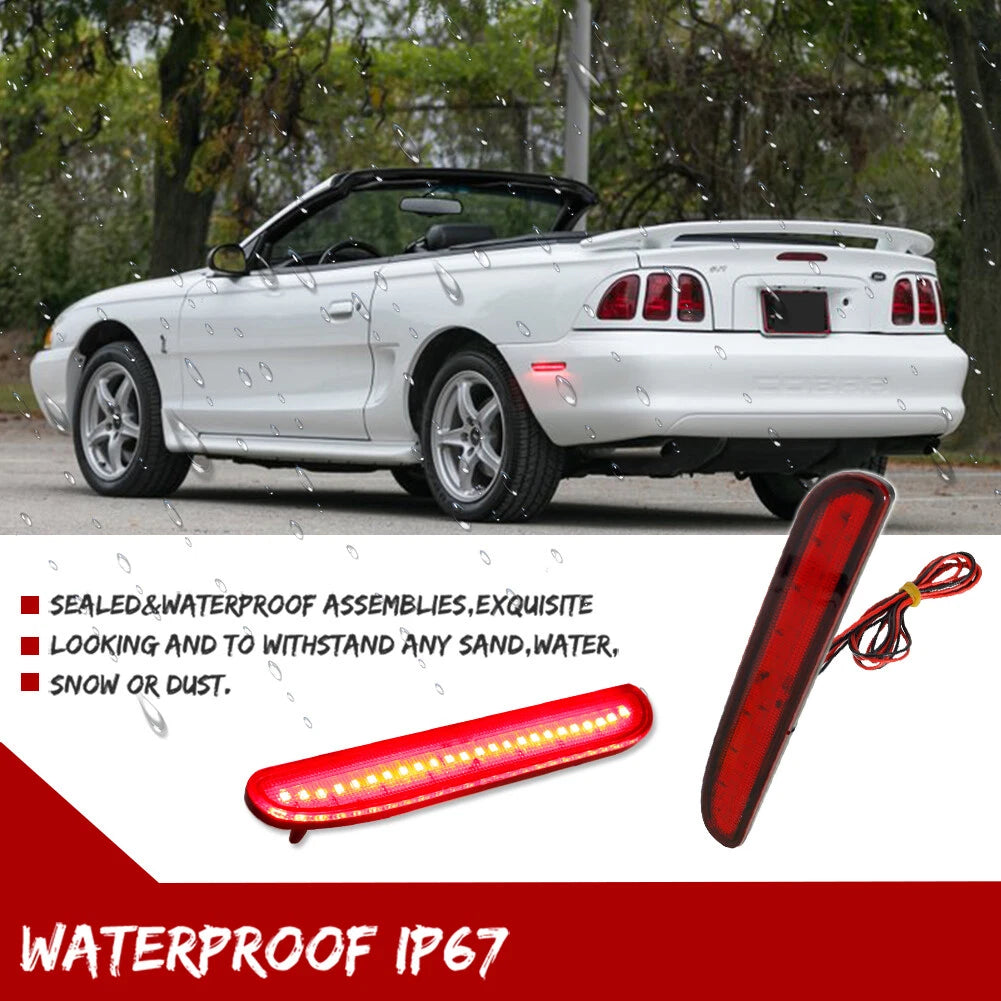 2X Rear Fender Side Marker Lights for Ford Mustang (1994–1998)