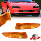 2X Amber Side Marker Turn Signal Lights for Chevy Camaro (1993–2002)