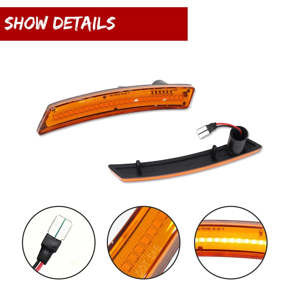 Set of 4 LED Side Marker Lights for Mini Cooper (2007–2013)