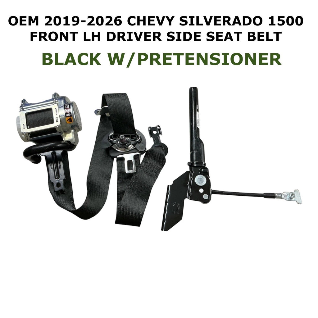 Left Side Seat Belt with Pretensioner for Chevy Silverado 1500 (2019–2026)