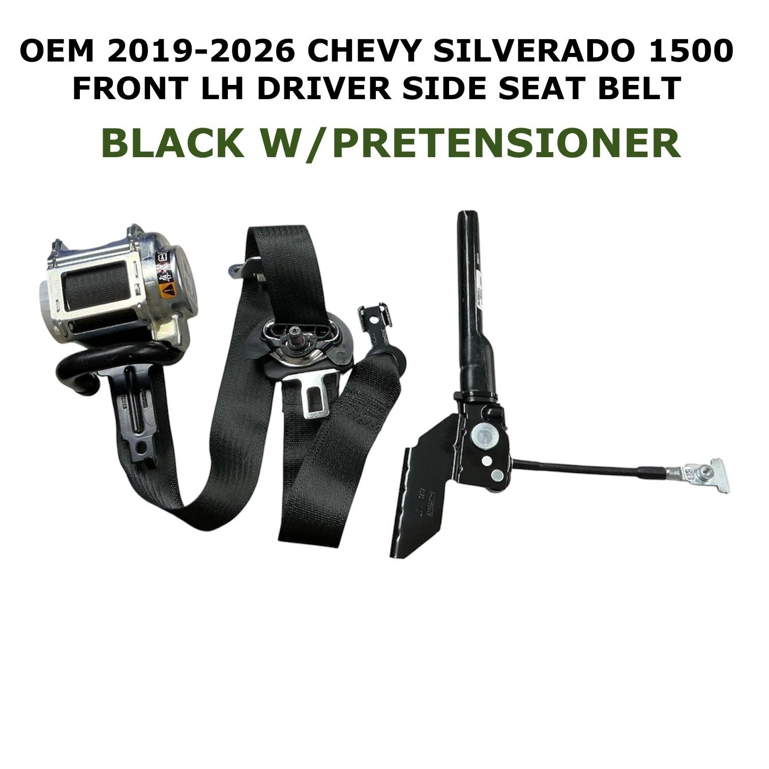 Left Side Seat Belt with Pretensioner for Chevy Silverado 1500 (2019–2026)